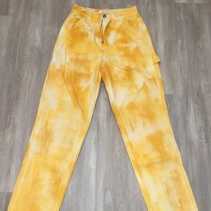 yellow pacsun cargo jeans